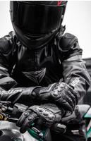 Guantes de moto de cuero para Motocross, equipo de equitación, fibra de carbono, pantalla táctil, reflectante, antideslizante, mujer - details 0