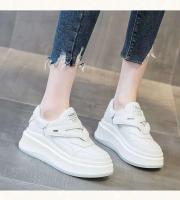 Zapatos blancos con suela absorbente de cuero para deportes de primavera y otoño para mujer - details 6