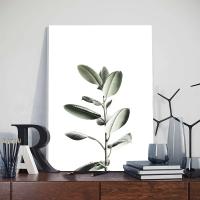 Pintura Nórdica de Arte de Pared en Lienzo JUBEER con Marco Posters de Hojas de Plantas Minimalistas Pictras para Decoración del Hogar - details 9