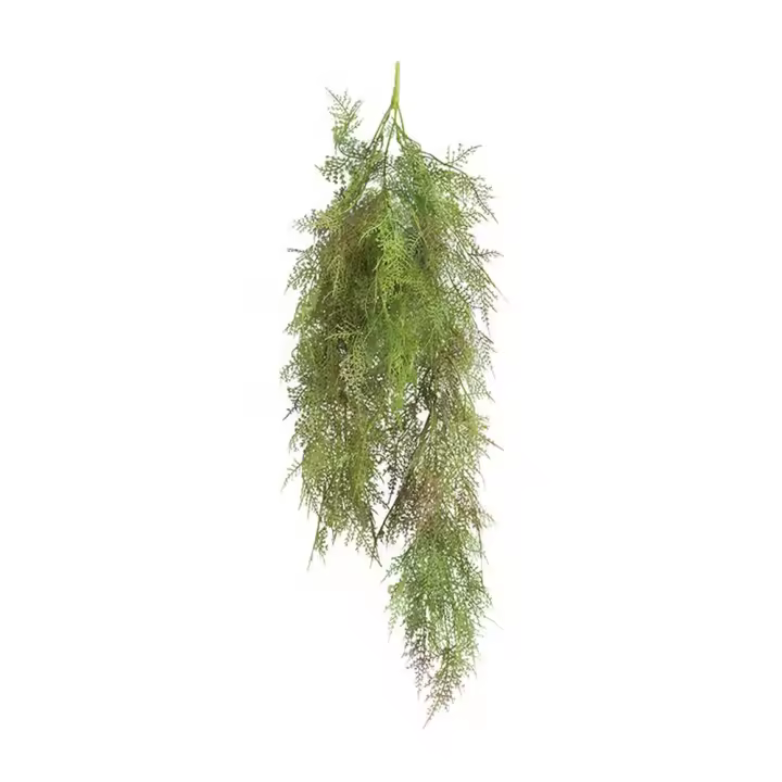 Planta de helecho colgante Artificial de 90cm, planta verde elegante de plástico, hojas, plantas colgantes falsas realistas, decoración para el hogar y el jardín - 1