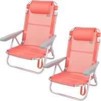 Set 2 Sillas Pleg Alu 5pos 60x47x83cmc/cojin-flamenco - details 0