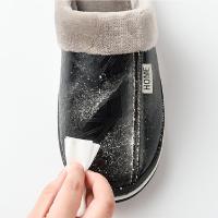 Zapatillas cálidas impermeables para hombre, chanclas gruesas de felpa, antideslizantes, planas, para el hogar y el dormitorio, talla grande 50 y 51 - details 3