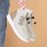 5 pares de zapatos de nieve de un pedal con banda elástica para estudiantes cálidos de tubo medio de algodón - details 9