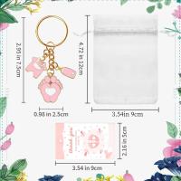 Llaveros con huella para Baby Shower, regalos con biberón, ropa de bebé, bolsas de Organza blancas para suministros de fiesta - details 1