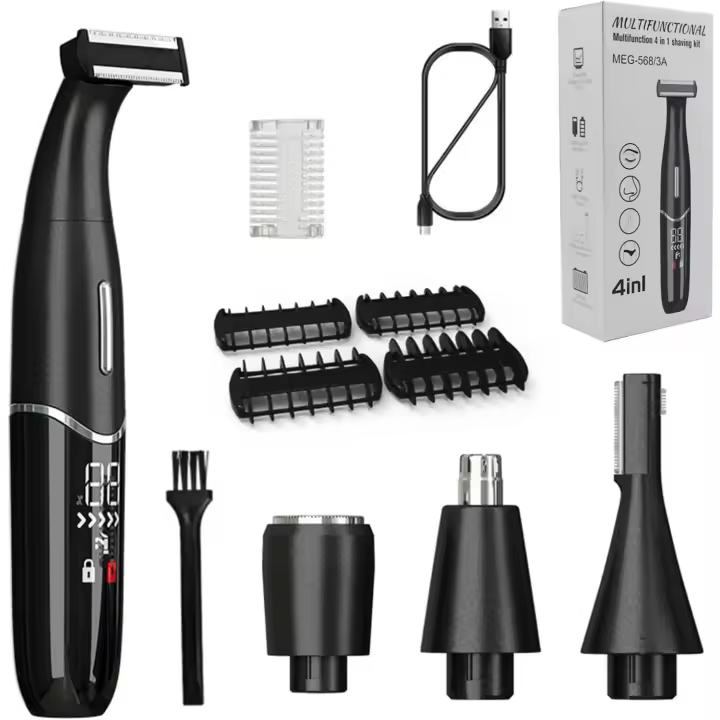 Grabador de pelo de Oreja y Nariz, 4 en 1, USB, Profesional, painless, para helbres y Mujeres, máquina de afeitar Corporal o facial, Dua resistant IPX7 - 1