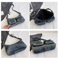Bolso de mano de moda, bolso vaquero Retro, bolso cruzado para axila, bolso de hombro para chica picante, bolso para axila, bolso de tela Y2K, ropa de calle - details 1