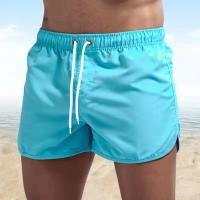 Pantalones cortos de natación para hombre, ropa interior de natación, pantalones cortos de secado rápido, traje de baño, cordón transpirable con bolsillos, surf de verano - details 5