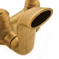 Juego de grifo de bañera de baño de estilo Retro, palanca única, ducha de mano, grifo mezclador de bañera - details 3