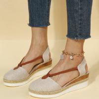 Sandalias de Mujer con Tacón en Cuña Nueva Diseño Gladiator para Verano Zapatos de Diseñador Cubierta de Punta Clásica Tallas Medianas y Grandes - details 2