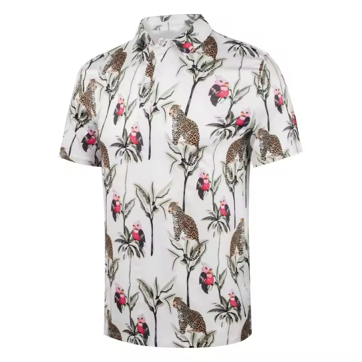 Camisa de golf para hombre Polo de golf con estampado divertido de manga corta, golf con cuello de secado rápido y ligero - 1