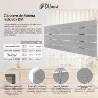 Cabecero de madera reciclada estilo paleta horizontal, cama de paletas, herrajes incluidos (160x46 paleta 5, madera Cambrian) - details 9