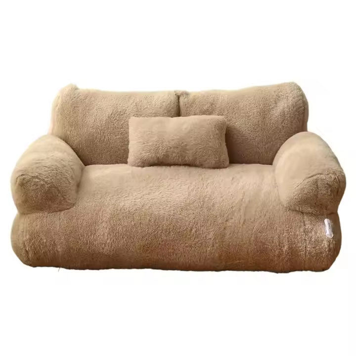 Sofá suave y cómodo para mascotas, cama extraíble y lavable, nido de felpa antideslizante, cojín decorativo para dormir para gatos, suministros para mascotas, 1 Juego - 1