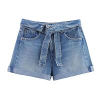 Shorts vaqueros holgados de cintura alta con dobladillo enrollado 2025, moda casual, nueva ropa de verano para mujer - details 1