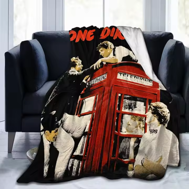 Manta ligera de franela Ultra suave para sofá, cama, uso en todas las estaciones, One Music Direction - 1
