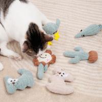 Xueer-juguete de peluche de algodón para gatos, tejido con hierba gatera, resistente a mordeduras, alivio de la dentición Molar, luchador interactivo para tiempo de juego para gatos - details 1