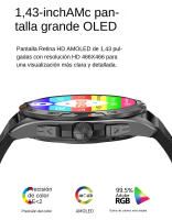 Reloj Inteligente AMOLED Tracking de Fitness Llamadas Música Bluetooth Asistente de Voz - details 1