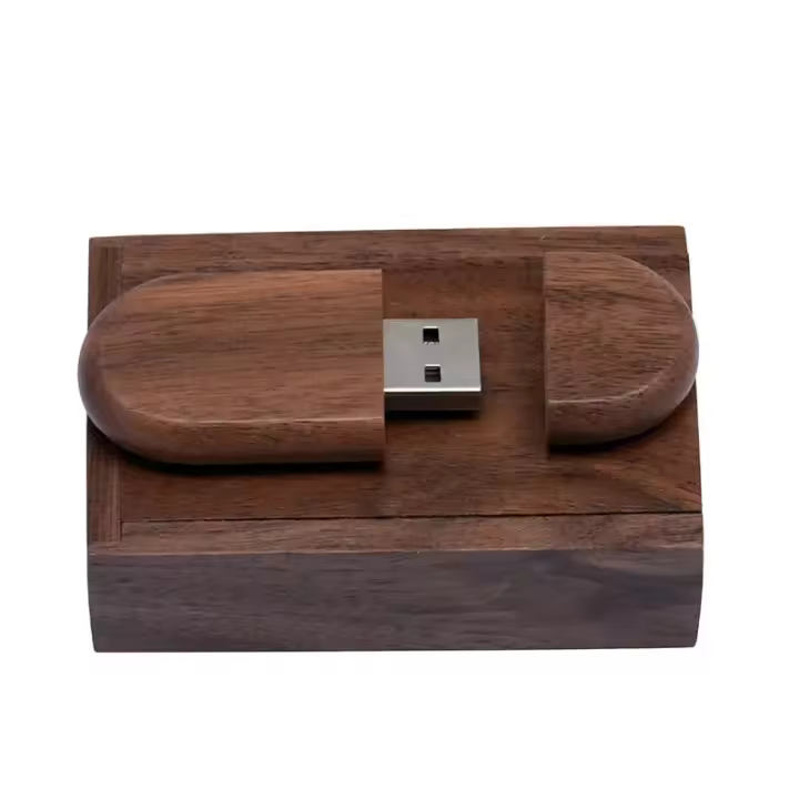 JASTER USB 2.0 Flash Drive de 128GB Regalo Creativo de Negocios con Caja de Madera - 1