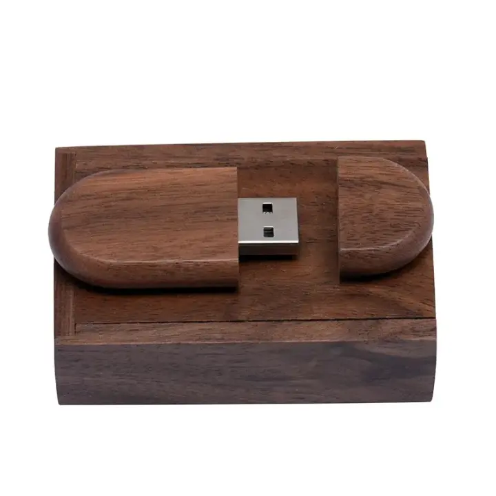 JASTER USB 2.0 Flash Drive de 128GB Regalo Creativo de Negocios con Caja de Madera - 1