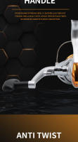 Carrete de Pesca Ultraligero Rooblinos XF Marco de Metal Suave y Fuerte - details 3