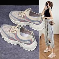 Zapatos deportivos de mujer de nuevo estilo primavera/verano 2025 - Zapatos de lona casuales de suela suave, transpirables y modernos, ligeros para correr con suela gruesa estilo papá. - details 0