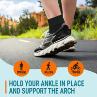 Tobillera deportiva de compresión para esguince, tendinitis de Aquiles, fascitis Plantar, pie lesionado, 1 par - details 0