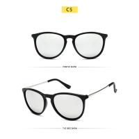 Gafas de sol redondas con montura de Metal para hombre y mujer, lentes de sol con película reflectante, Estilo Vintage, Popular - details 10