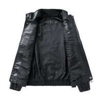 Chaquetas de cuero versátiles y holgadas para hombre, estilo casual, sencillo, sólido, para primavera y otoño, con solapa, cómodas, cortavientos, nueva moda. - details 5