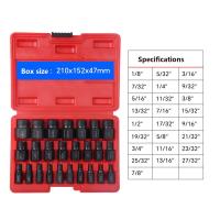 Juego de extractores de tornillos de doble cabeza, juego de extractores de pernos multiespline de fácil extracción, juego de removedores de tornillos de cabeza hexagonal roto dañado, 25 uds. - details 0