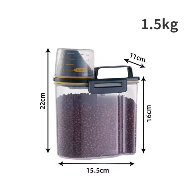 Alimentos para Mascotas de Gran Capacidad 1.5kg/2kg Cinta de Medición Impermeable - 1