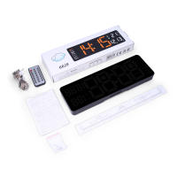 ORIA Reloj de Pared Digital, 13'' Reloj de Pared LED, Reloj de Mesa LED con Control Remoto, Pantalla de Fecha/Hora/Temperatura, Atenuador de Brillo, Temporizador, 2 Alarmas - details 7