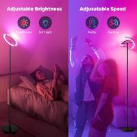 Lámpara de Pie LED Regulable, Lampara de Pie Salon con Distancia & Táctil, 4 Temperaturas de Color, 1300LM, Lámpara de Lectura Moderna para Salón, Dormitorio y Oficina, 20W, Negra - details 14