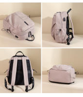 Mochilas al aire libre para mujer Mochila multifuncional para mujer con puerto de carga externo Mochila impermeable Bolsas de viaje para senderismo Preciosa moda Rosa - details 24