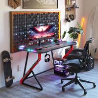 Mesa de Ordenador Esport Ergonómico 100x60cm, Marco Z Fibra de Carbono Estable Fácil de Montar, Gancho Auriculares - details 1