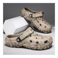 Sandalias Planas para Hombre Verano Pantuflas con Suela de Cuero y Microfibra - details 10
