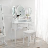 tocador de Maquillaje, Estilo Vintage, Espejo Giratorio, Taburete Acolchado, 4 cajones, Elegante, Muebles Dormitorio, tocador con Espejo, Espejo Maquillaje, tocadores de Maquillaje - details 44