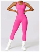 Traje de Yoga sin Costuras Bodysuit de Exercicio Adelgazante Material de Nylon Patrón Sólido - details 27