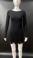 Vestido de punto de manga larga para mujer, Falda corta ajustada con borde de volantes, fragancia pequeña, sexy, Otoño e Invierno - details 11