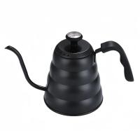 Cafetera de acero inoxidable con termómetro, cuello largo de cisne, alta capacidad, puede calentar café profesional hecho a mano - details 1