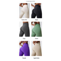 Pantalones de yoga de tela súper suave, mujeres de cintura alta, leggings de gimnasio transpirables de alta calidad para mujeres - details 5