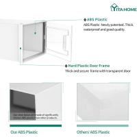 Organizador de Zapatos de Plástico Transparente con Puerta 12 Set, Plegable y Apilable, Tamaño 35,7 x 27,6 x 20,8cm Negro - details 28