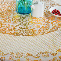 4/6/8/10 Seater Mantel Table Cloth Round Dining Table Cover Waterproof Oil Proof Tablecloth - details 10