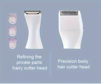 Afeitadora eléctrica 2 en 1 para mujer, recortadora de pelo corporal, afeitadora portátil de verano, elementos esenciales de viaje - details 1