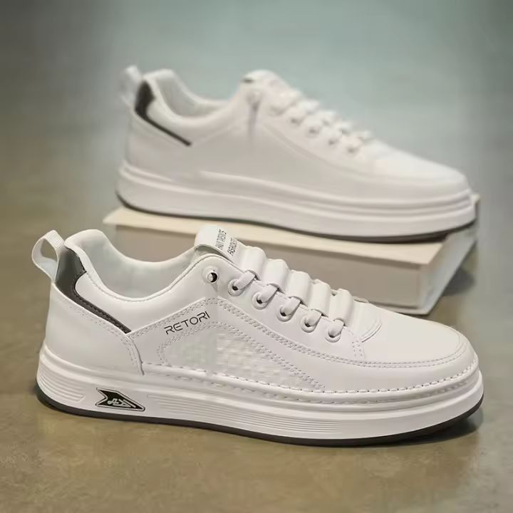 2025 Nuevo blanco limpio para hombres guapos y refrescantes para zapatos de moda versátiles e informales diarios - 1