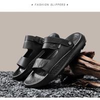 Sandalias de verano para hombre, zapatos informales, zapatillas para exteriores, chanclas para caminar en la playa, comodidad, diseñador de lujo, cuero ligero de moda - details 10