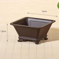 Arcilla púrpura de imitación ETA creativa, colorida, bricolaje, fregadero de cuatro lados, plantas duraderas, gruesas y jugosas, bonsái, jardinería - details 11