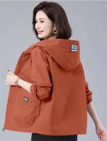 Chaqueta con Capucha de Viento de Media Longitud Coreana Abrigo Casual para Mujeres Primavera Otoño 2025 - details 8