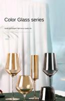 Copa de cristal europeo rojo gaanizado negro vino gris banquete copa de champán Bar Barware - details 0