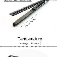 Plancha de pelo profesional, plancha plana con pantalla LED, plancha alisadora de pelo de titanio - details 1