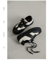 Moda cuatro estaciones negro y blanco colores contrastantes zapatos panda plataforma zapatos de junta de los hombres. - details 7