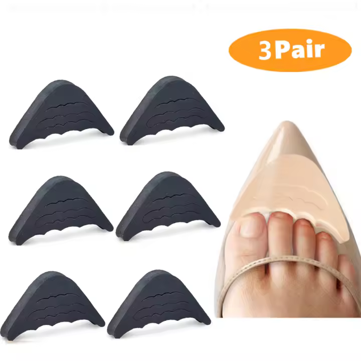 3 Pairs Adjustable Shoe Toe Filler, Shoe Inserts Reduce Slip Forward Impact Improve Shoes Slightly Too Big For Pumps Flats Snea - 1